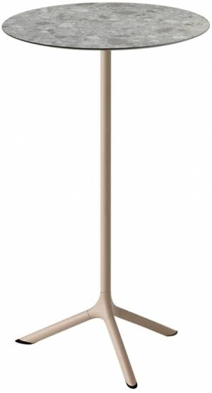 Стол ламинированный барный Tripe тортора, зернистый Ø600х1100 мм