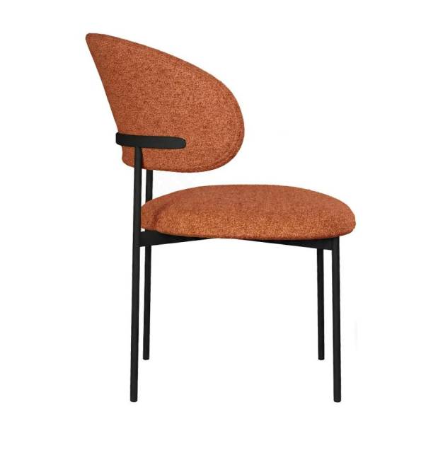 Стул DikLine 201 NS Rust терракотовый, ножки черные