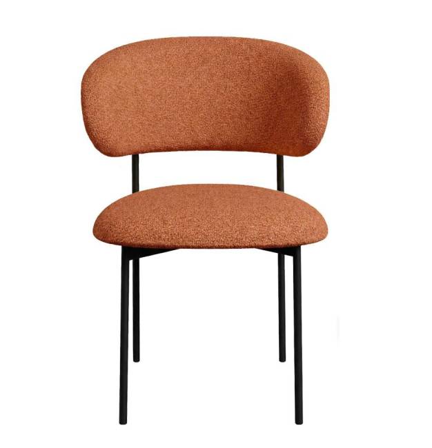 Стул DikLine 201 NS Rust терракотовый, ножки черные