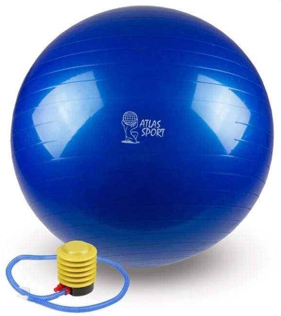 Мяч гимнастический "Фитбол", с насосом, 65 см, Синий