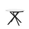 Стол раздвижной Leset Капри со стеклом Чёрный Стол раздвижной Leset Капри со стеклом Чёрный