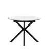Стол раздвижной Leset Капри со стеклом Чёрный