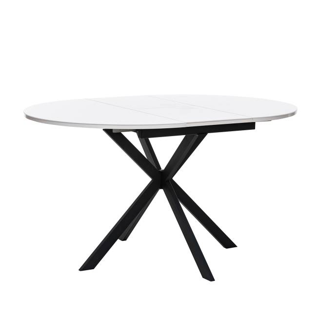 Стол раздвижной Leset Капри со стеклом Чёрный