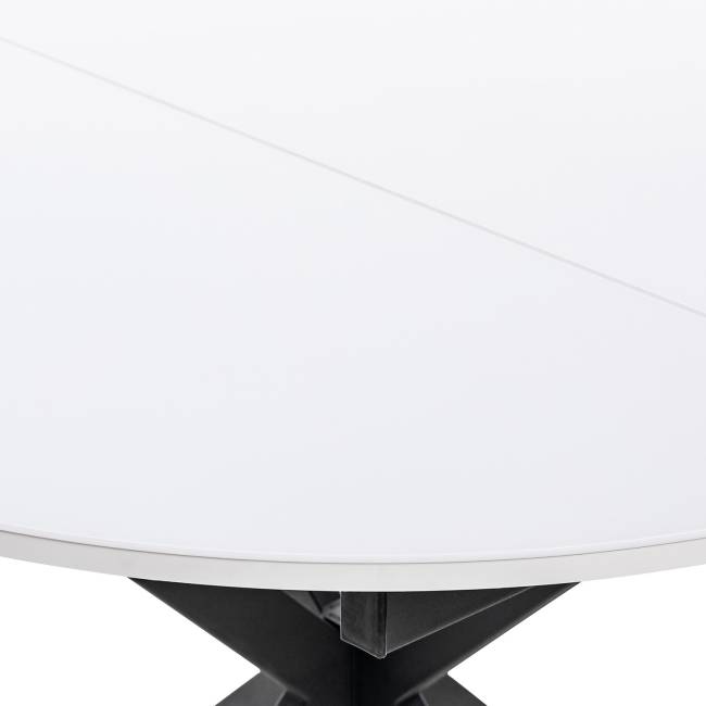 Стол раздвижной Leset Капри со стеклом Чёрный