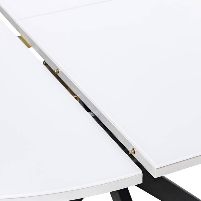 Стол раздвижной Leset Капри со стеклом Чёрный