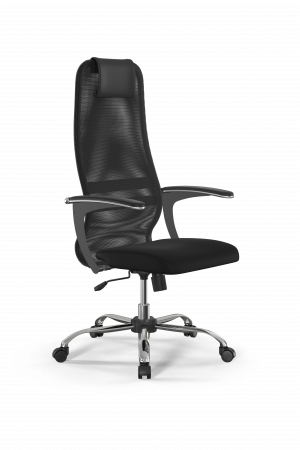 Кресло Sit 8 B1-8U - X1+UMF(X1) /Uh00/Wh00/U0mL-b(M09.B21.G20.W01), тем.серый-черный