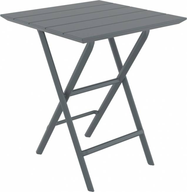 Стол пластиковый складной Helen Folding Table 60 темно-серый 600х600х740 мм