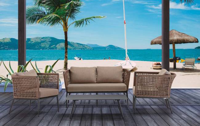 Столик металлический кофейный Jolly антрацит 1100х700х340 мм