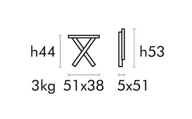 Столик металлический складной кофейный Small Table серебристый 510х380х440 мм