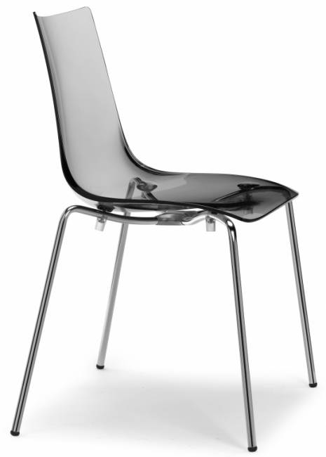 Стул прозрачный Zebra Antishock 4 Legs хром, серый 540х520х810 мм Стул прозрачный Zebra Antishock 4 Legs хром, серый 540х520х810 мм