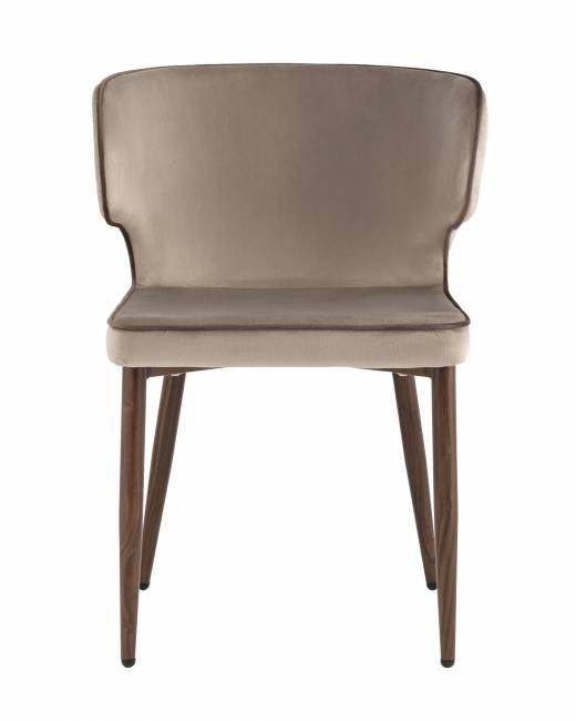 Стул Матео с кантом велюр шампань ножки дерево