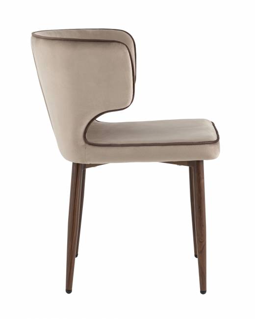 Стул Матео с кантом велюр шампань ножки дерево