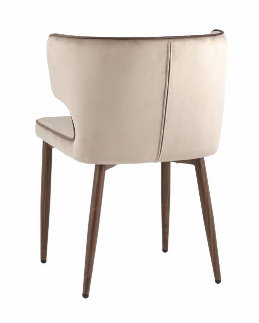 Стул Матео с кантом велюр шампань ножки дерево