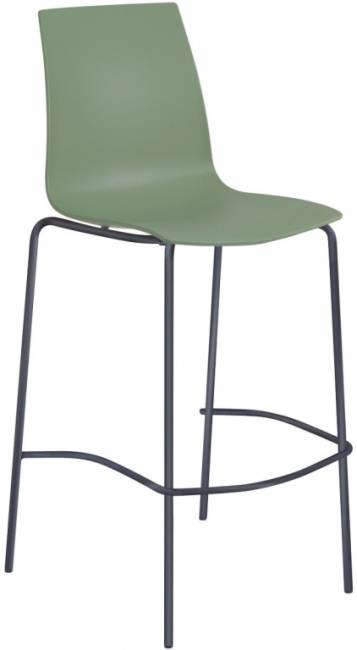 Стул пластиковый барный X-Treme BSL Pro антрацит, зеленый 520х520х1100 мм