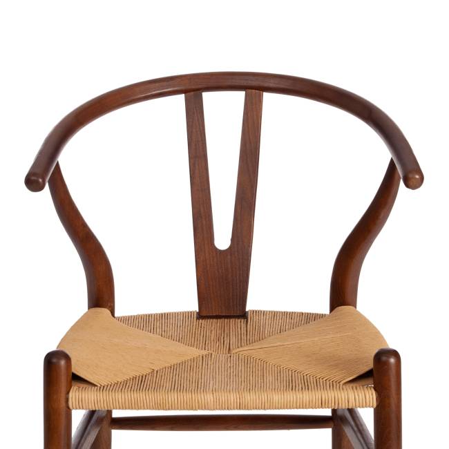 Стул Wishbone/Вишбон (мод.CB2212) / 1 шт. в упаковке дерево вяз, 57*50.5*79.5, Темный Орех (№5) Темный Орех (№5) дерево вяз