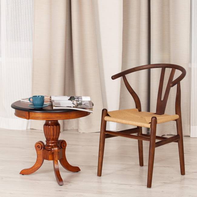 Стул Wishbone/Вишбон (мод.CB2212) / 1 шт. в упаковке дерево вяз, 57*50.5*79.5, Темный Орех (№5) Темный Орех (№5) дерево вяз