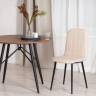 Стул ARC  ткань/металл, 46 х 52 х 88 см, бежевый 08/черный (Комплект из 4 шт.) бежевый ткань/металл