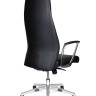 Кресло офисное / Нанси / Nancy  / алюминиевая  база / черная  кожа