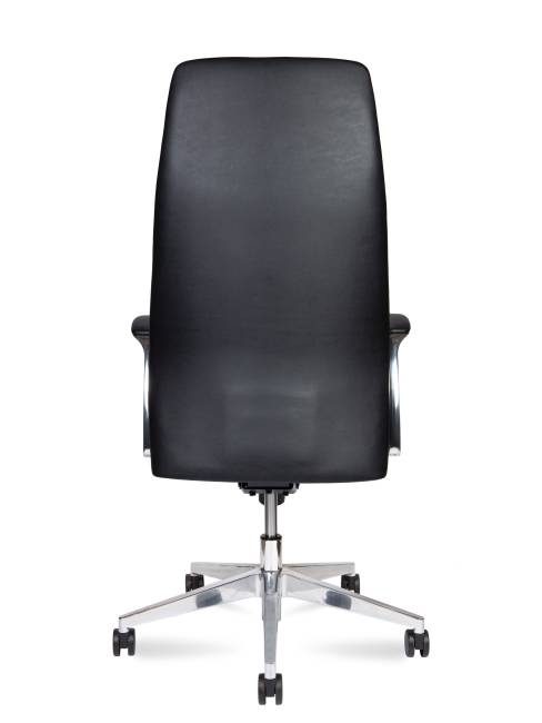 Кресло офисное / Нанси / Nancy  / алюминиевая  база / черная  кожа