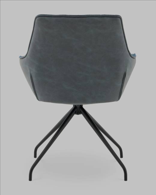 Кресло вращающееся Кимберли рогожка/замша синий