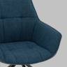 Кресло вращающееся Кимберли рогожка/замша синий