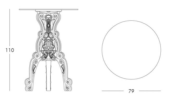 Стол из HPL пластика барный Master Of Love Standard Ø790х1100 мм