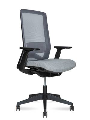 Кресло офисное / Вильямс блэк LB / Williams black LB / черная сетка/черная ткань