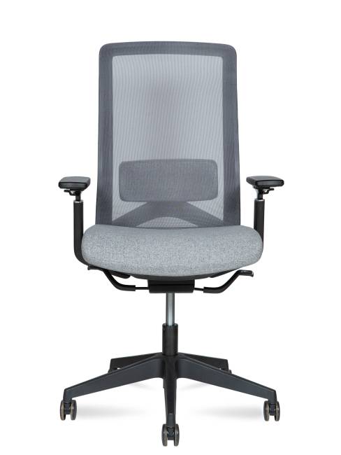 Кресло офисное / Вильямс блэк LB / Williams black LB / черная сетка/черная ткань