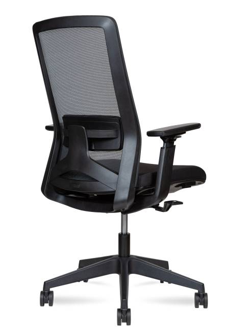 Кресло офисное / Вильямс блэк LB / Williams black LB / черная сетка/черная ткань