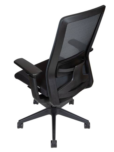 Кресло офисное / Вильямс блэк LB / Williams black LB / черная сетка/черная ткань