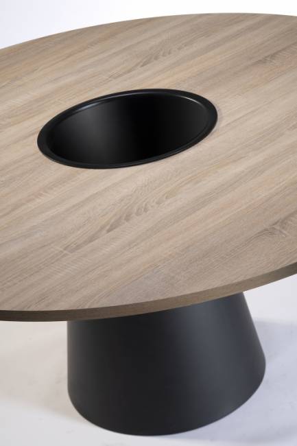 Стол ламинированный с контейнером Nidaba Ø1200х740 мм