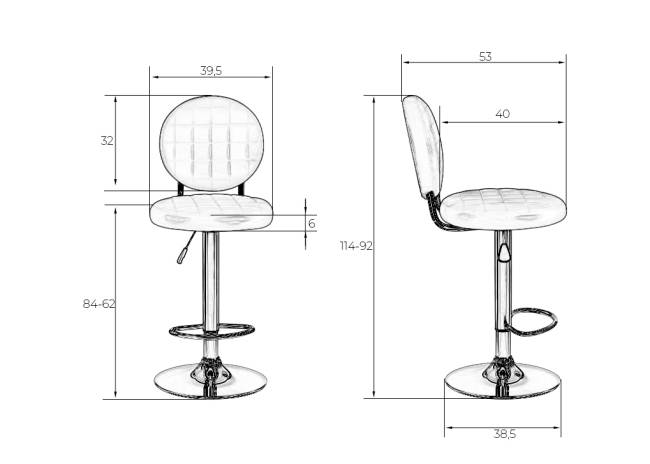 Стул барный DOBRIN MOLLY, красный