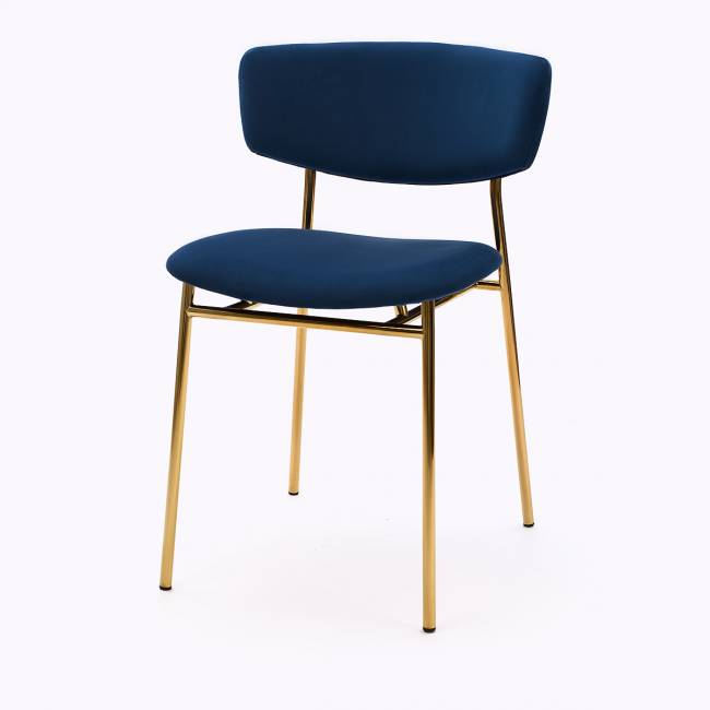 Стул дизайнерский Marko синий, основание золото Стул дизайнерский Marko синий, основание золото