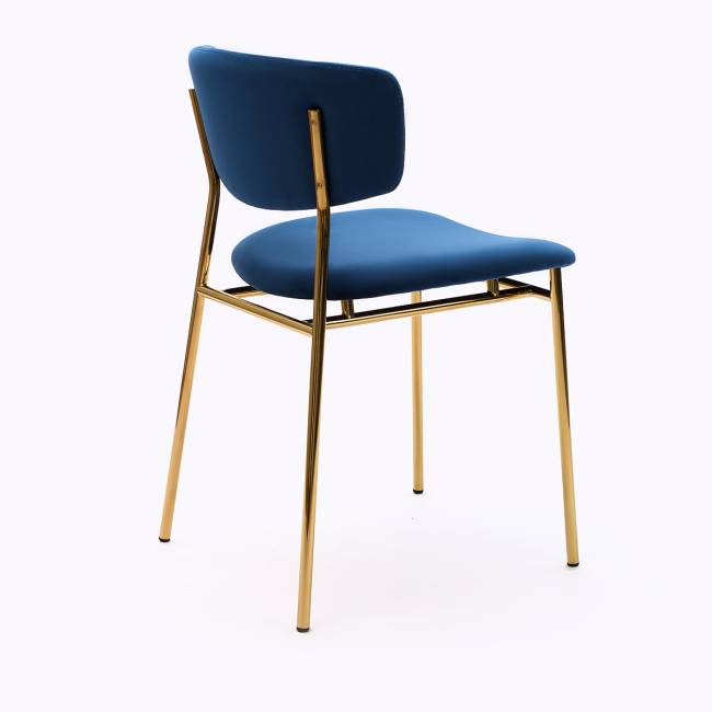 Стул дизайнерский Marko синий, основание золото Стул дизайнерский Marko синий, основание золото