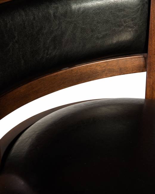 Стул полубарный DOBRIN BUDDY BAR, эспрессо, чёрный