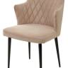 Стул HERMAN БЕЖЕВЫЙ #5, велюр / черный каркас М-City