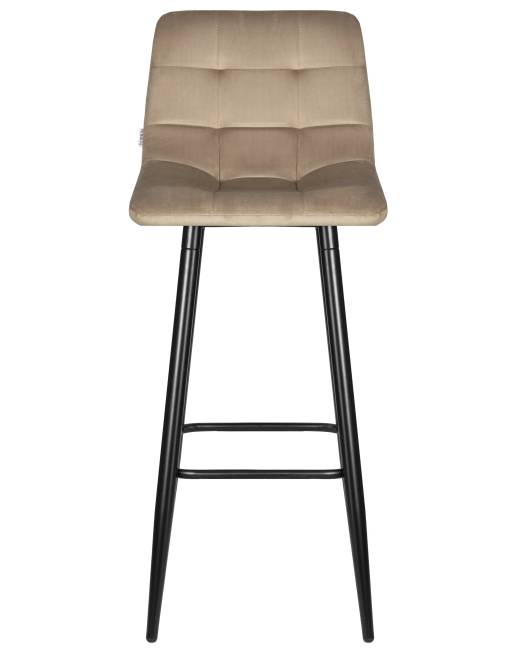 Стул барный DOBRIN NICOLE, черные матовые ножки, мокко велюр (108-104)