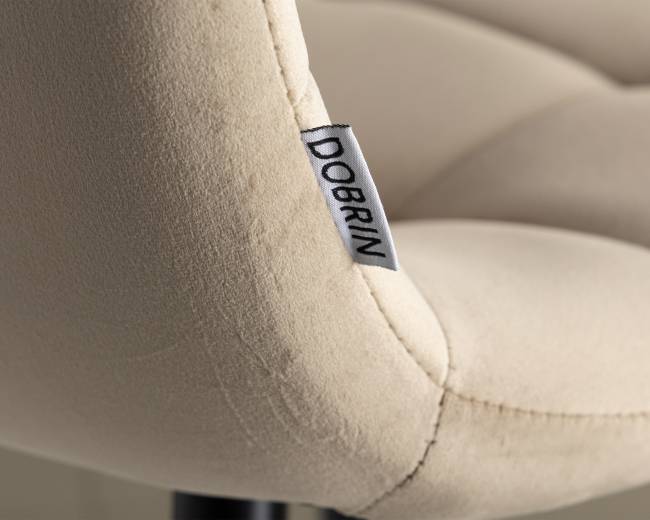 Стул барный DOBRIN NICOLE, черные матовые ножки, мокко велюр (108-104)