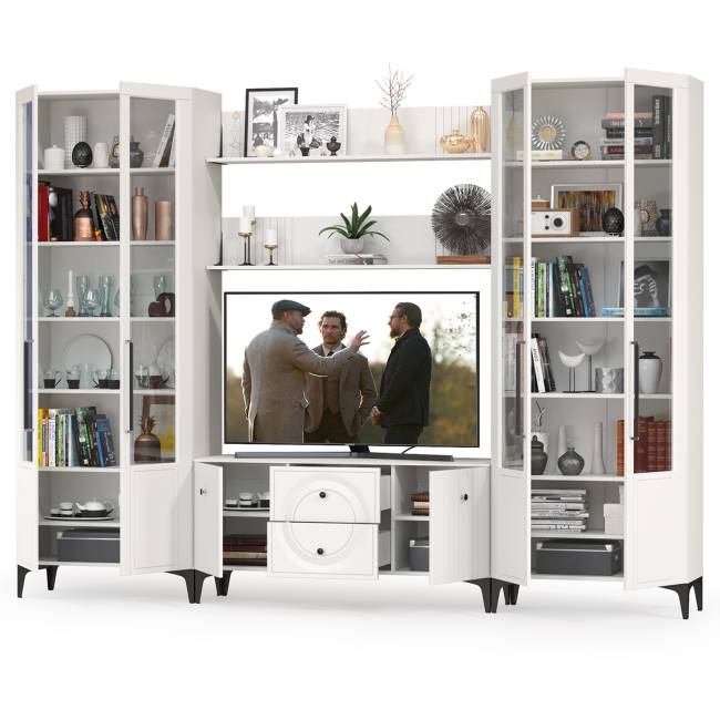 Набор мебели для гостиной Валенсия № 65 цвет белый шагрень