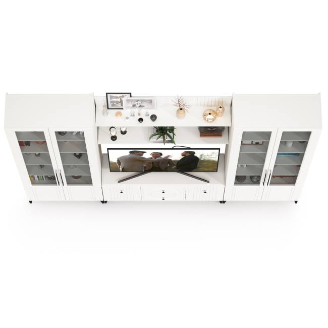 Набор мебели для гостиной Валенсия № 65 цвет белый шагрень