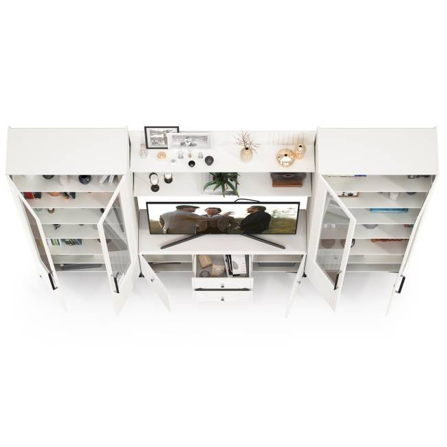 Набор мебели для гостиной Валенсия № 65 цвет белый шагрень