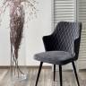 Стул HERMAN 360 град. BM-3 ТЕМНО-СЕРЫЙ, велюр / черный каркас М-City