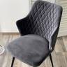Стул HERMAN 360 град. BM-3 ТЕМНО-СЕРЫЙ, велюр / черный каркас М-City