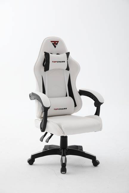 Кресло спортивное TopChairs Phantom бело-черный