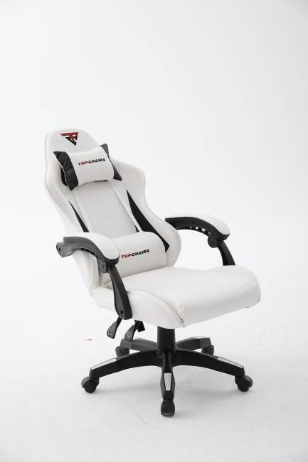 Кресло спортивное TopChairs Phantom бело-черный