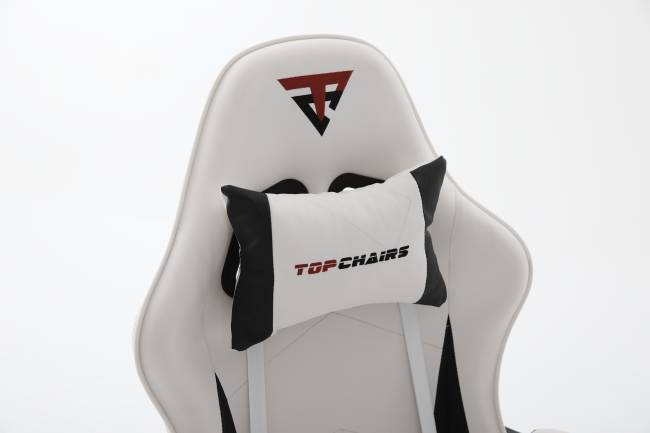 Кресло спортивное TopChairs Phantom бело-черный
