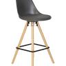 Набор 2 шт Стул полубарный DOBRIN RONNI, ножки светлый бук, тёмно-серый (GR-04)
