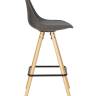 Набор 2 шт Стул полубарный DOBRIN RONNI, ножки светлый бук, тёмно-серый (GR-04)