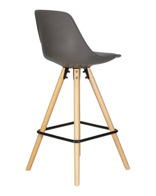 Набор 2 шт Стул полубарный DOBRIN RONNI, ножки светлый бук, тёмно-серый (GR-04)