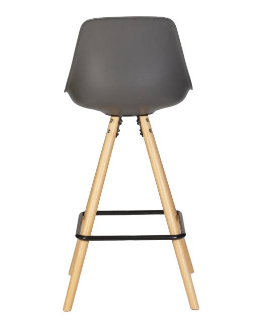 Набор 2 шт Стул полубарный DOBRIN RONNI, ножки светлый бук, тёмно-серый (GR-04)